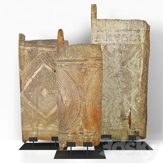 Old Igbo Grain Doors 3ds Max
