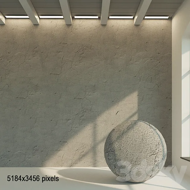 Old plaster. Painted wall. 19 3ds Max