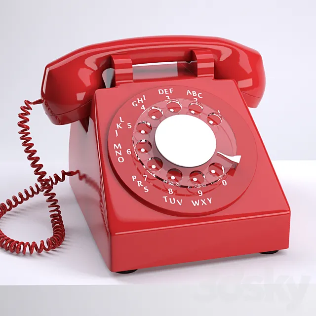 Old red phone 3ds Max