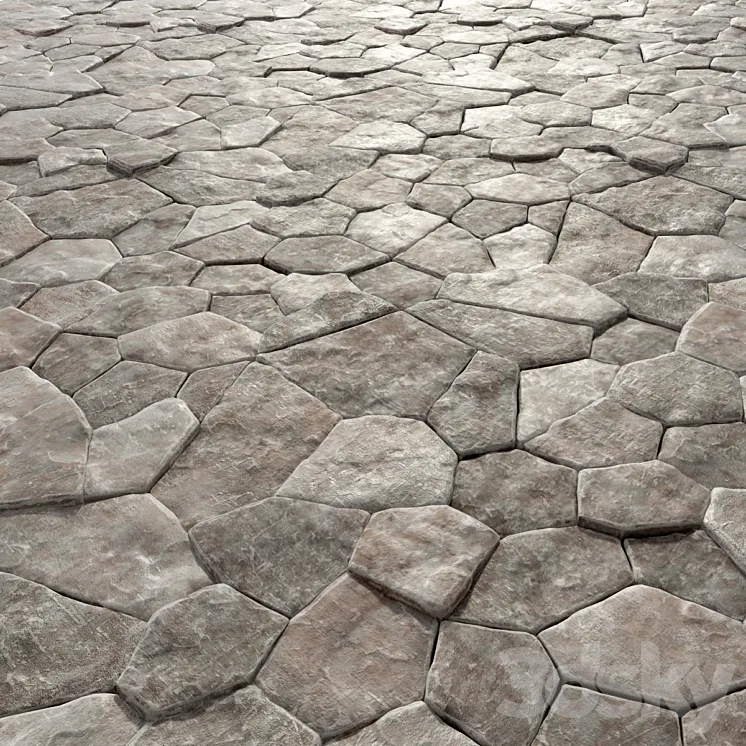 Old rock paving stones 3DS Max