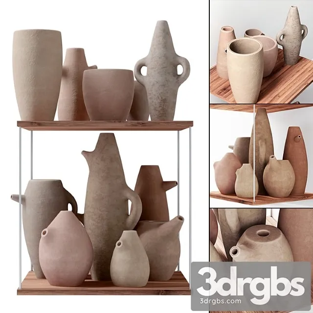 Old-style pottery shelf 3dsmax Download