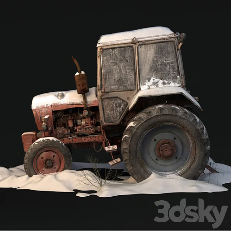 Old tractor 3DS Max