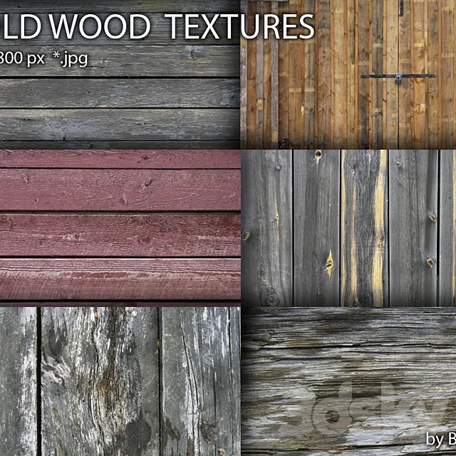 old wood texture 11 3DSMax File