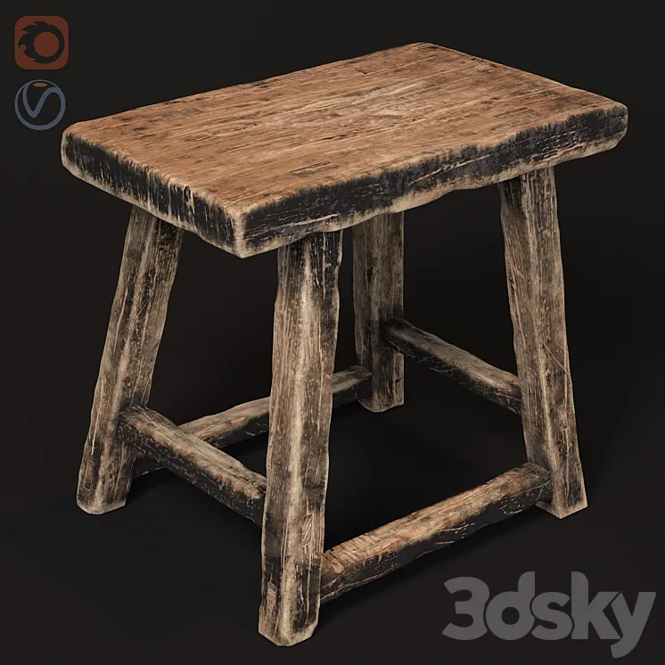 Old wooden 3DS Max