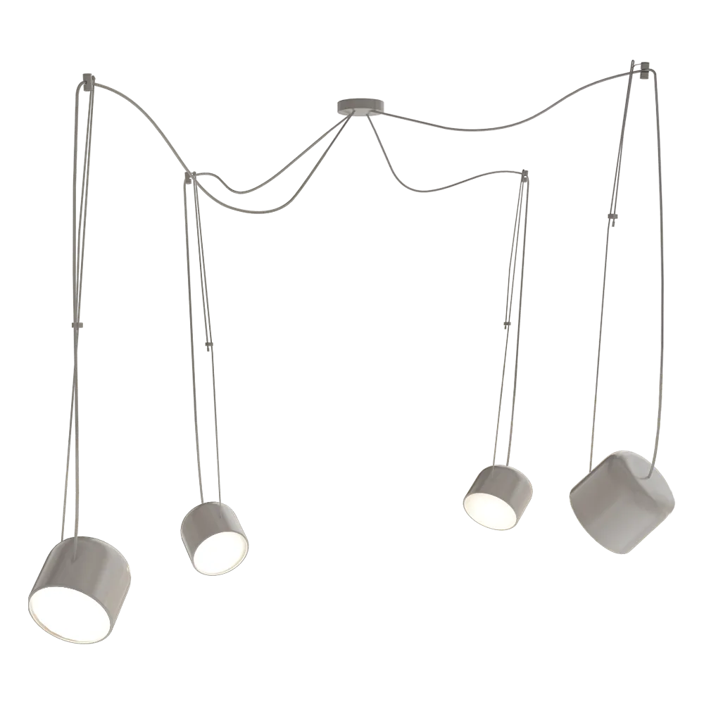 Ole lighting – Pendant lamp PACO 4 lampshades 3ds Max