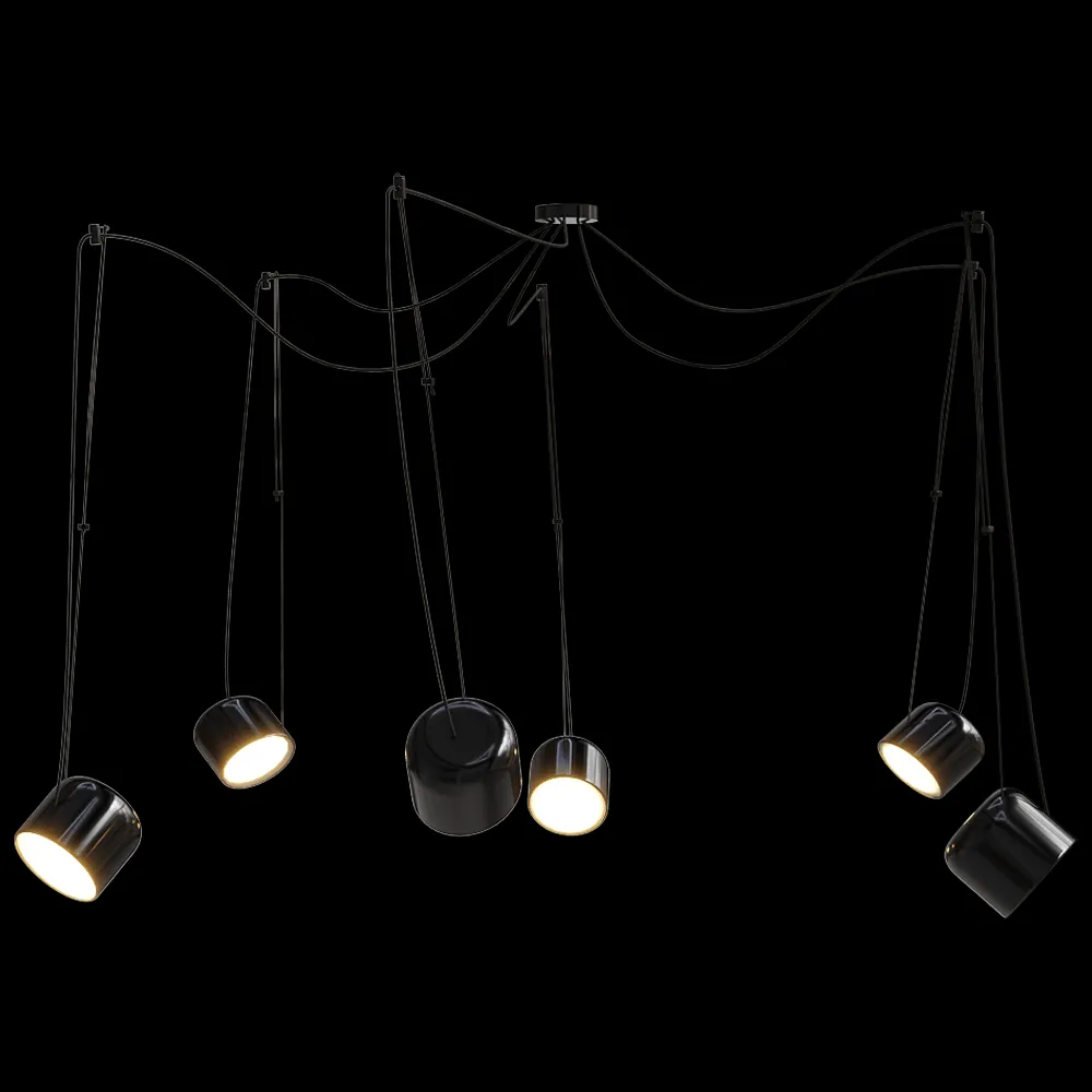 Ole lighting – Pendant lamp PACO 6 lampshades 3ds Max