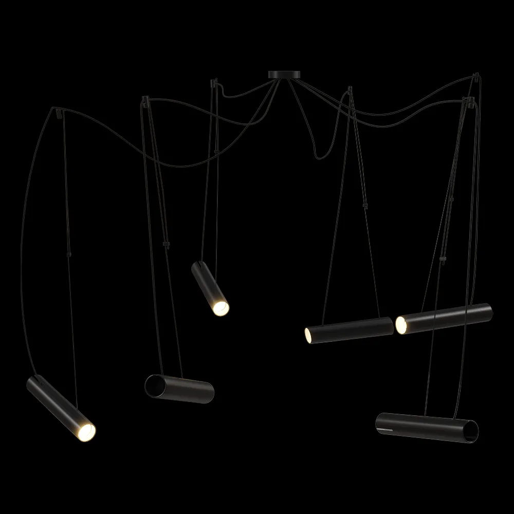 Ole lighting – Pendant lamp PEPO with 6 spotlights GU10 3ds Max