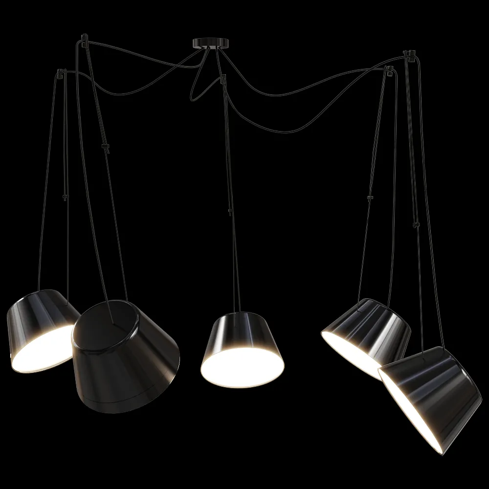 Ole lighting – Pendant lamp Sento – with 5 spotlights 3ds Max