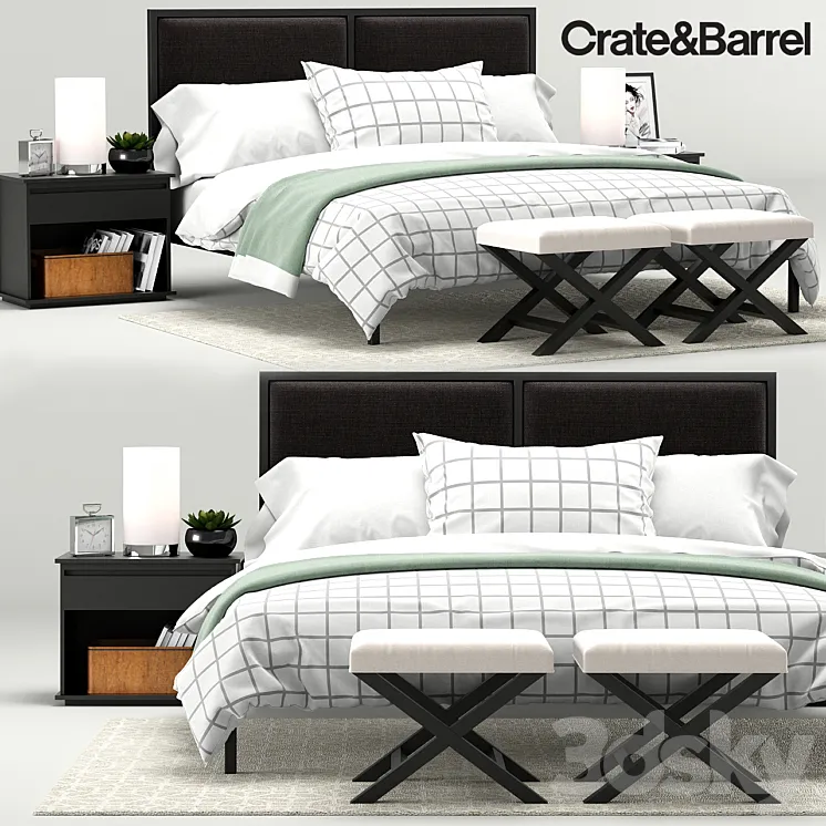 Oliver Bedroom Collection Crate&Barrel 3DS Max