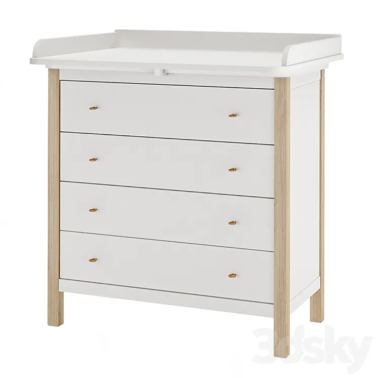 OLIVER FURNITURE Wood nursery dresser 3DS Max