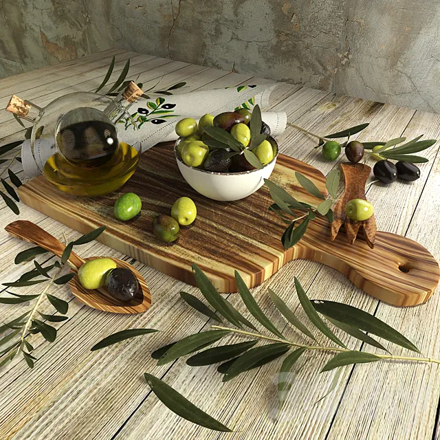 Olives set 3DS Max Model