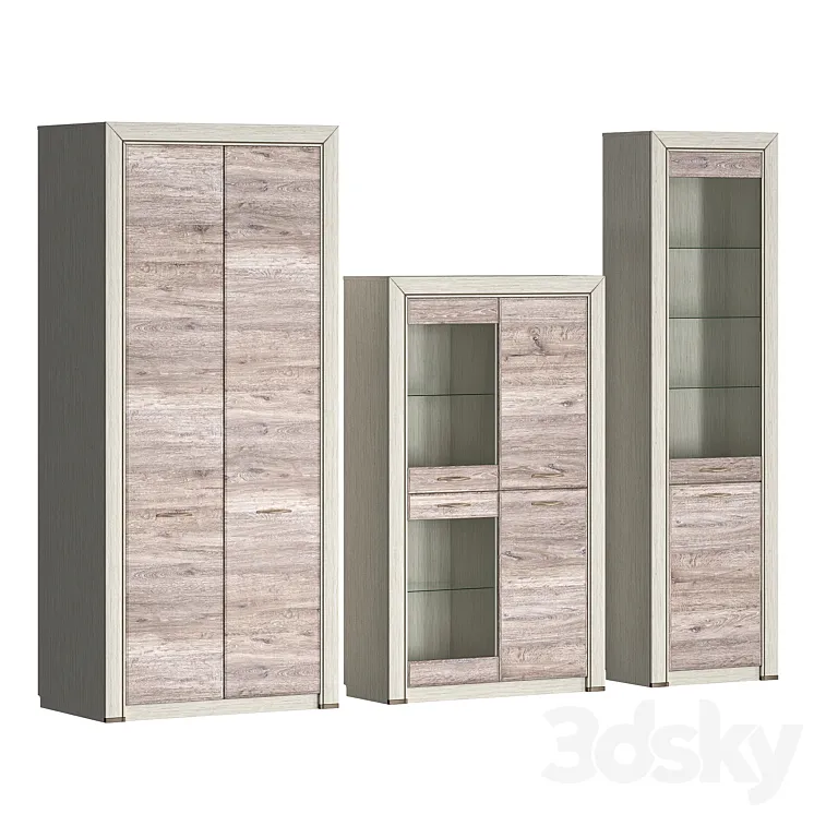 Olivia display cabinet and Olivia cabinet 3DS Max Model