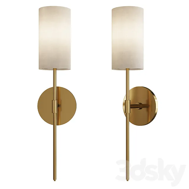 Olivia linen wall sconce 3ds Max