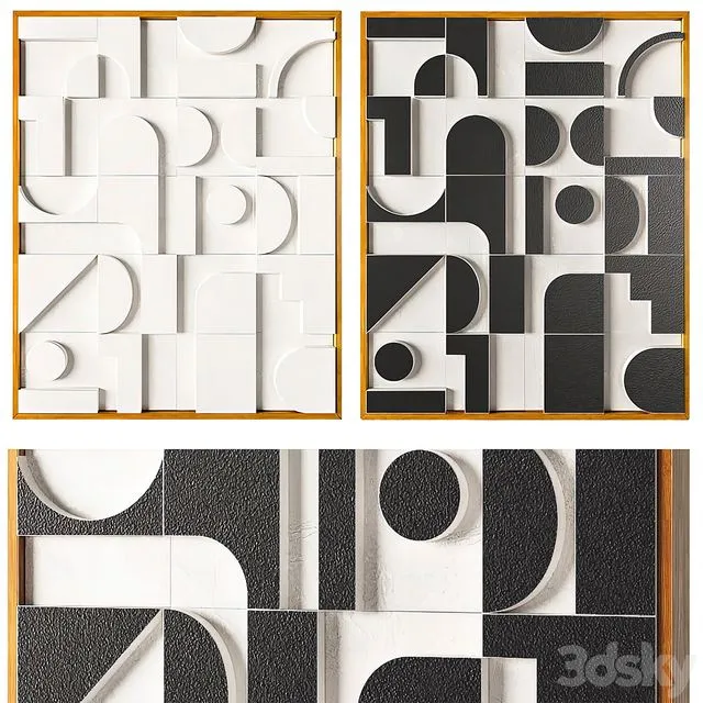OLKA Taking Shape Sculptural Wall Art 3dsMax Model