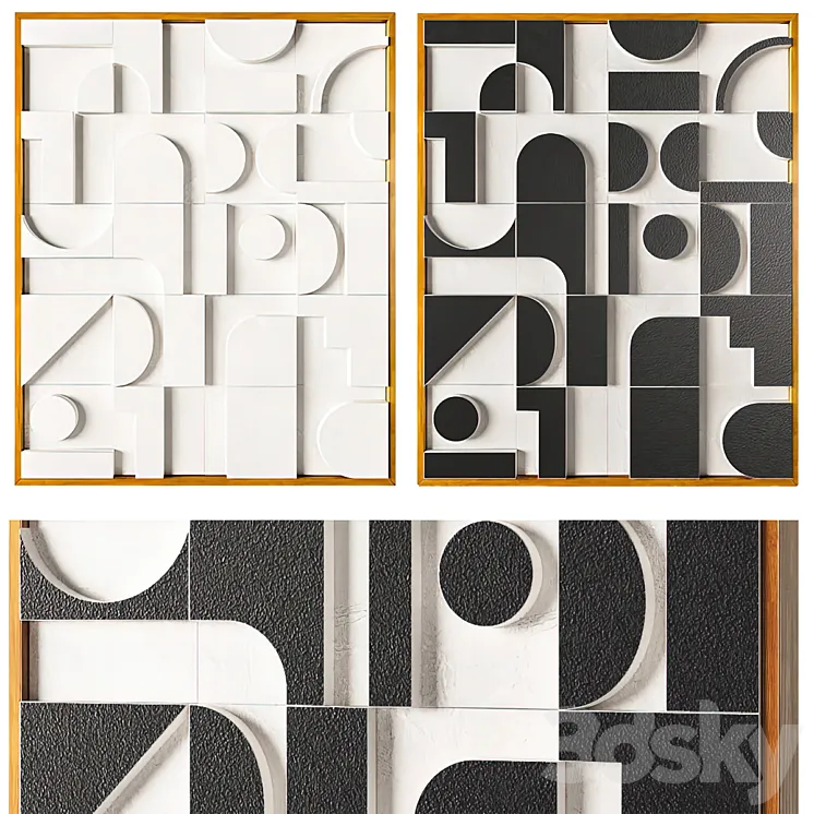 OLKA – Taking Shape Sculptural wall art 3DS Max Model