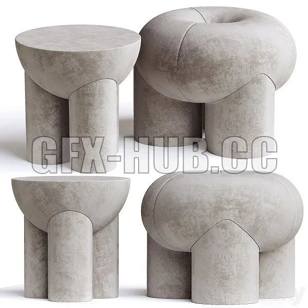 Ollie Pouf 3dsMax Model