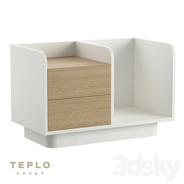 OM Bedside table SIX from TEPLO CNCPT 3DS Max Model