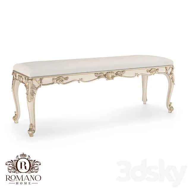 (OM) Bench Josephine Romano Home 3DS Max Model