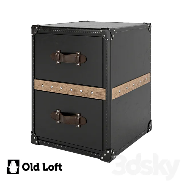 OM Cabinet Art Metal Black Steel in loft style 3DS Max Model