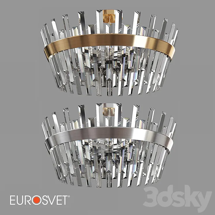 OM Ceiling chandelier with crystal Eurosvet 10111\/8 Steccato 3DS Max