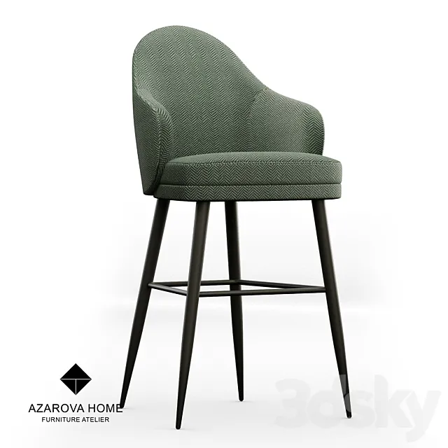 OM chair Azarova Home bar stool Sisley 3DS Max Model