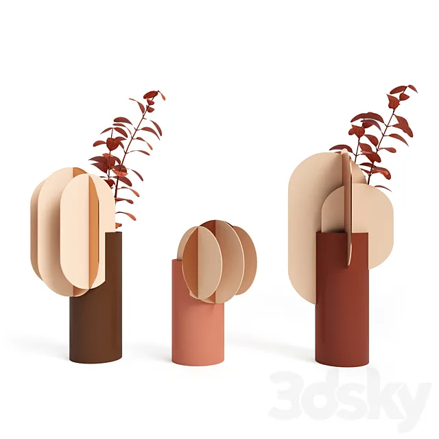 (OM) Gabo and Delaunay and Ekster vases CS7 by NOOM 3DS Max Model