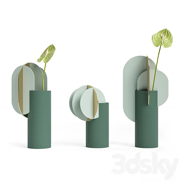 (OM) Gabo and Delaunay and Ekster vases CS9 by NOOM 3DS Max Model