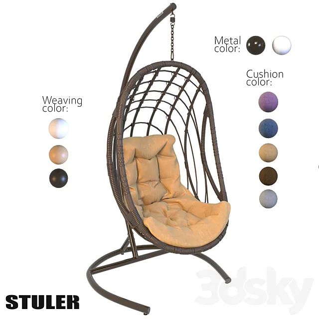 OM Hanging chair STULER (balcony tube) 3DS Max Model