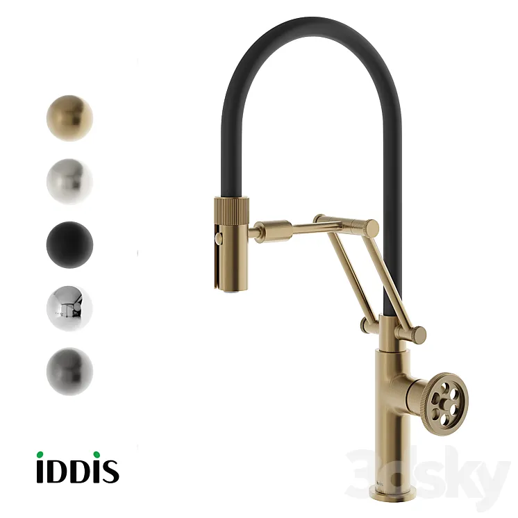 OM Kitchen faucet with flexible spout Grange IDDIS GRABLFLi05 3DS Max
