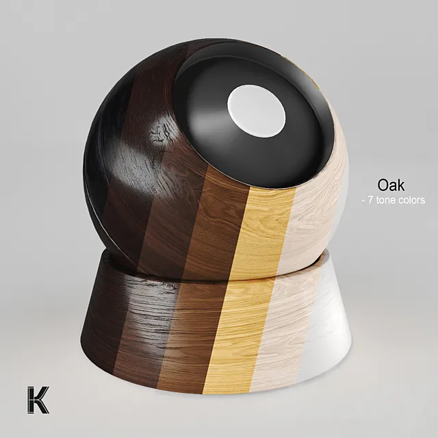 OM KULT-HOME oak material (7 shades) 3DS Max Model