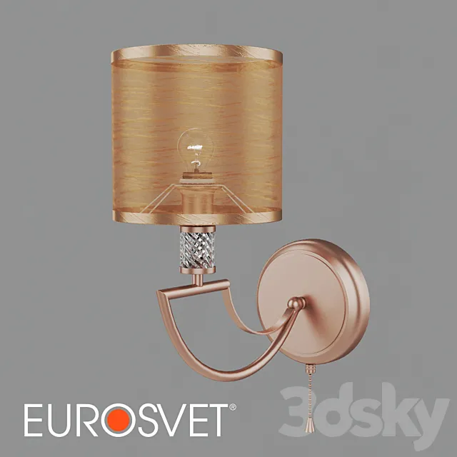 OM Sconce with lampshade Eurosvet 60099_1 Licata 3ds Max