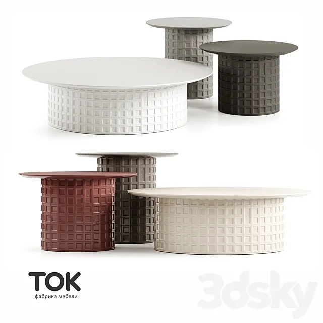 (OM) Series of Coffee Tables “Clinker C K50” Tok Furniture 3DS Max Model