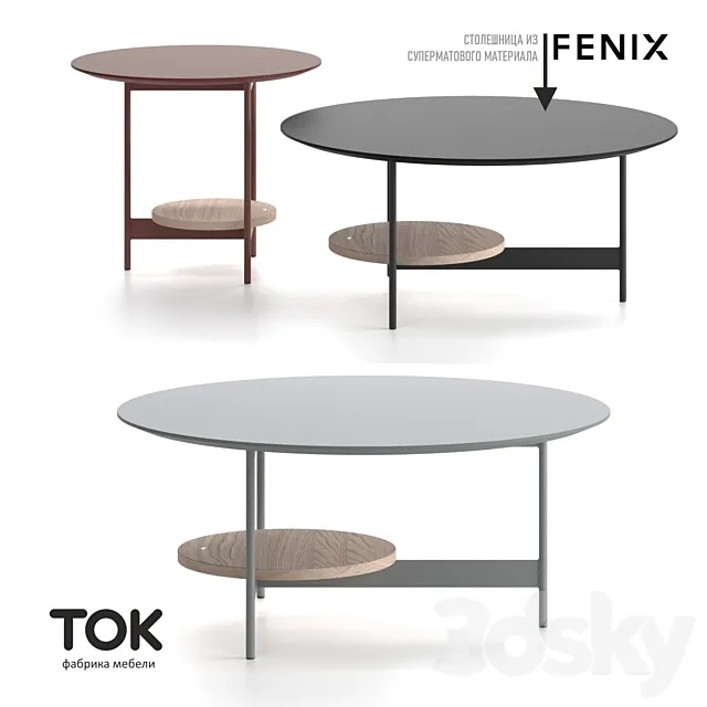 (OM) SERIES OF TABLES “CHAMELEON” TOK FURNITURE 3DS Max Model