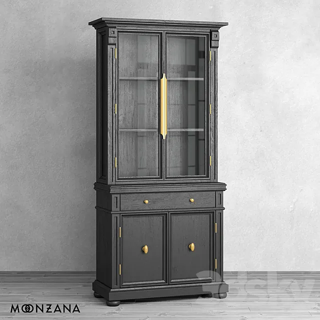 OM Sideboard Oldfashion 1 section Moonzana 3DS Max Model