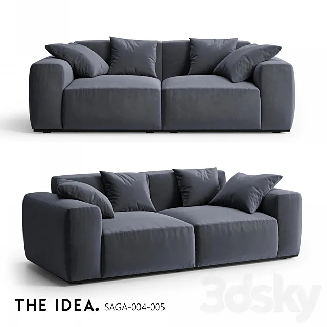 OM THE-IDEA modular sofa SAGA 004-005 3DS Max Model