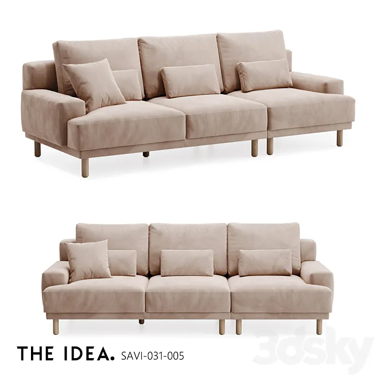 OM THE-IDEA modular sofa SAVI 031-005 3DS Max Model