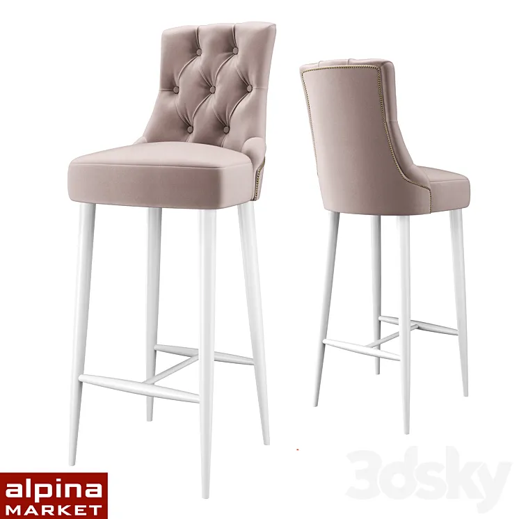 OM Upholstered bar chair ASHLEY 3DS Max