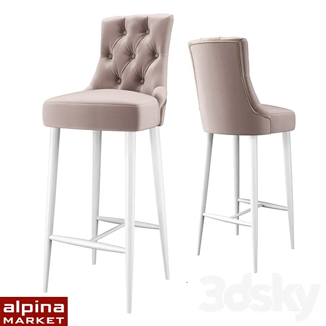OM Upholstered bar chair ASHLEY 3DSMax File