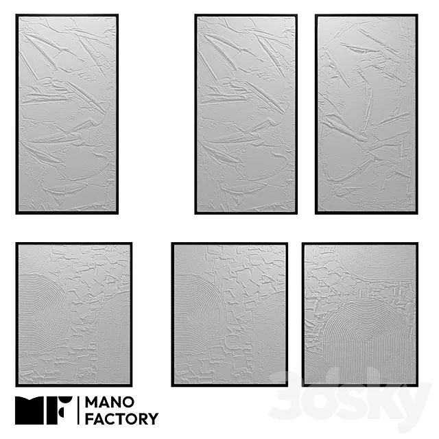 (OM) WHITE ART paintings from MANO FACTORY 3DS Max Model