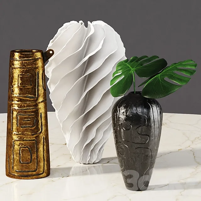 Omec vases and Sandra Davolio vase 3ds Max