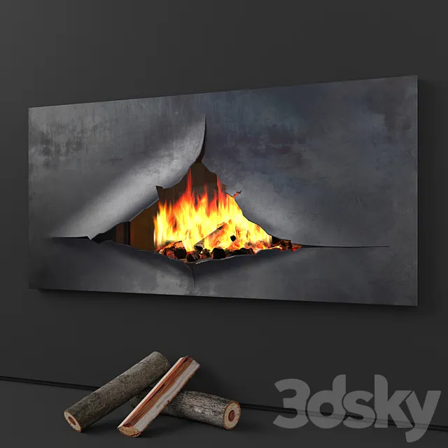 Omegafocus fireplace. Focus 3DSMax File