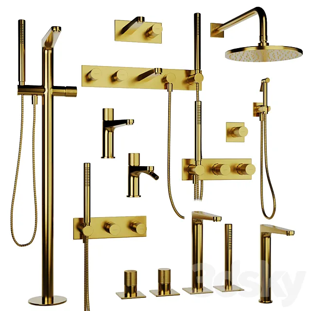 Omnires bathroom faucet set 3ds Max