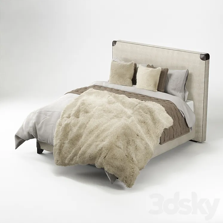 (ON perezalivke) Bed Treca Interiors and linens UGG 3DS Max