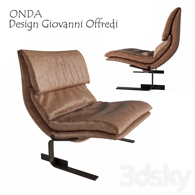 Onda Chair. Saporiti italia 3ds Max