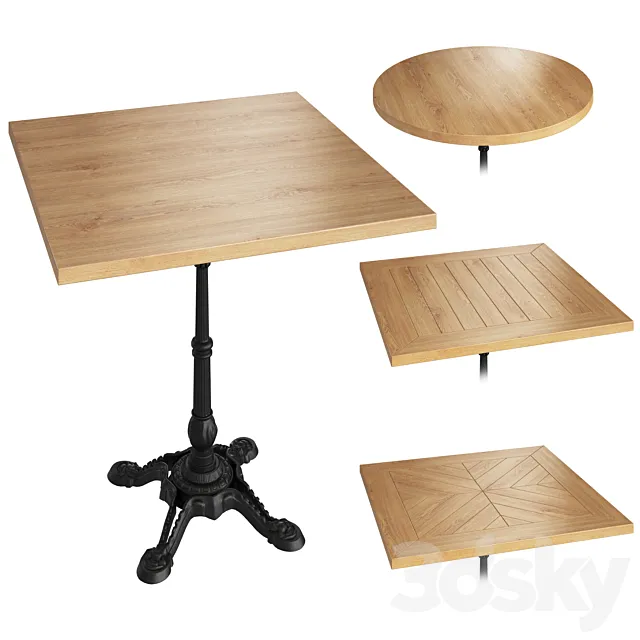 One leg loft table 3DS Max Model