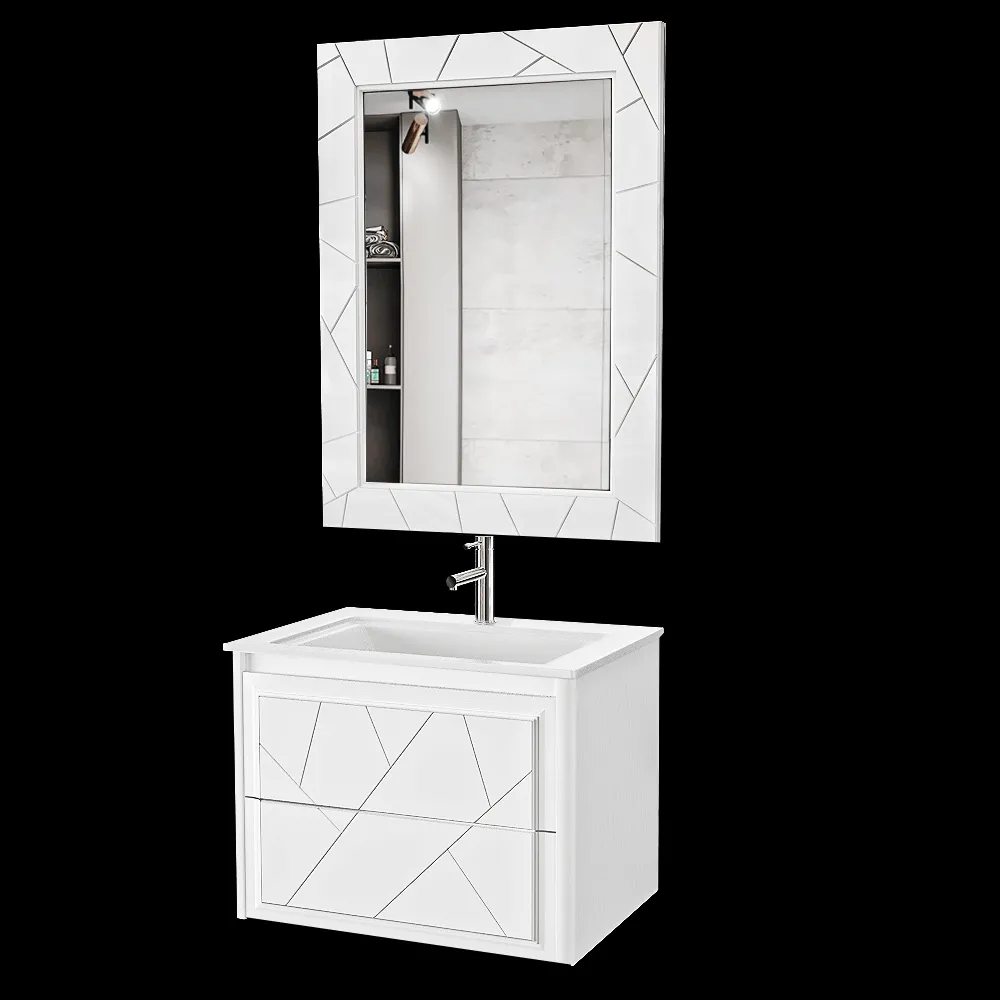 Opadiris – Bathroom furniture set Luigi 70 cm white matt 3ds Max