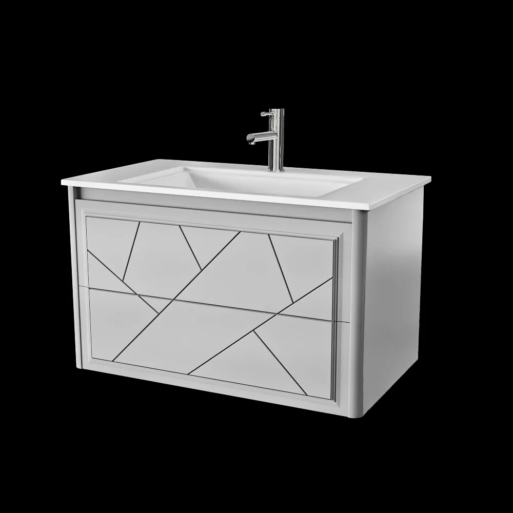 Opadiris – Cabinet with sink Luigi 90 cm gray matte 3ds Max