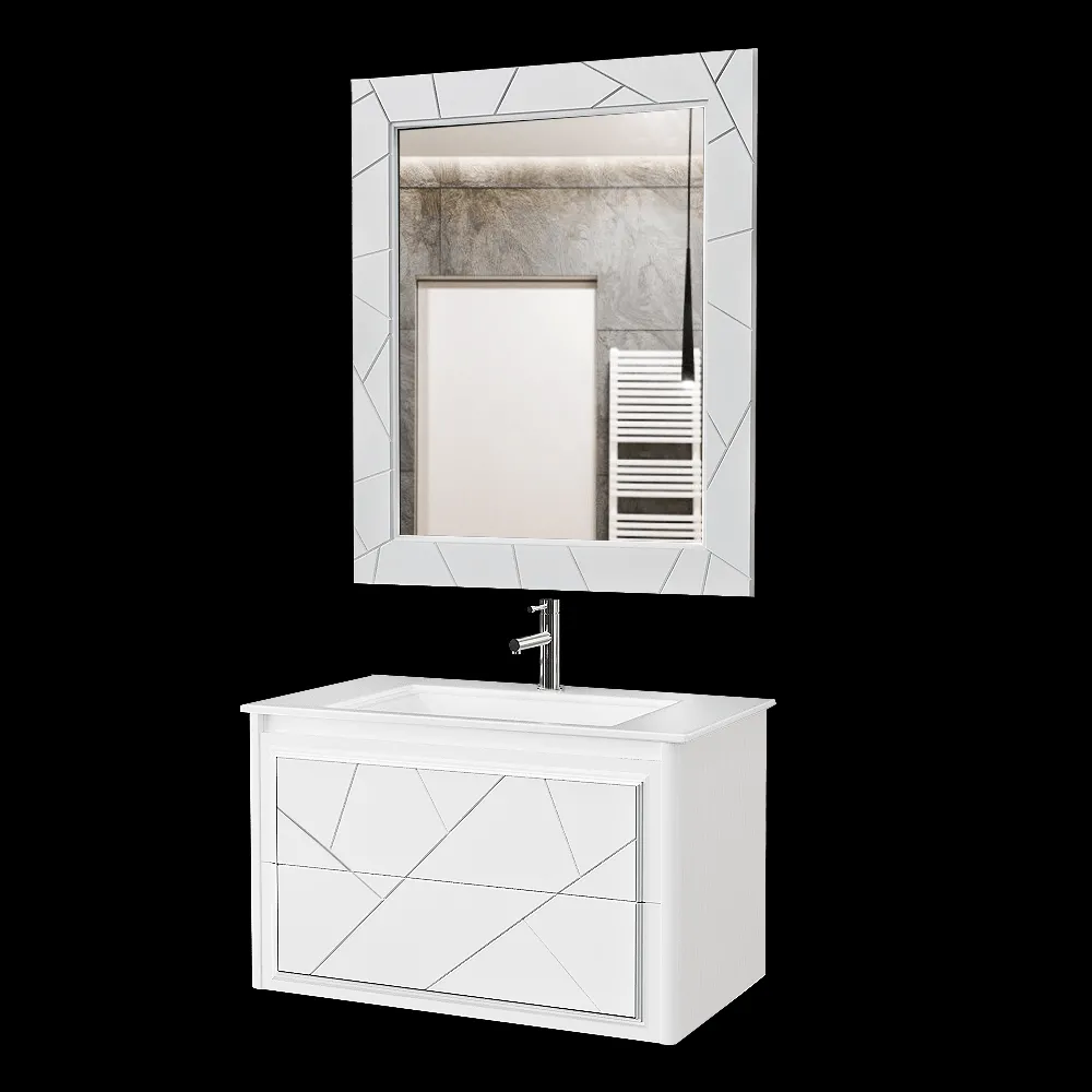 Opadiris – Washbasin cabinet Luigi 90 cm matt white 3ds Max