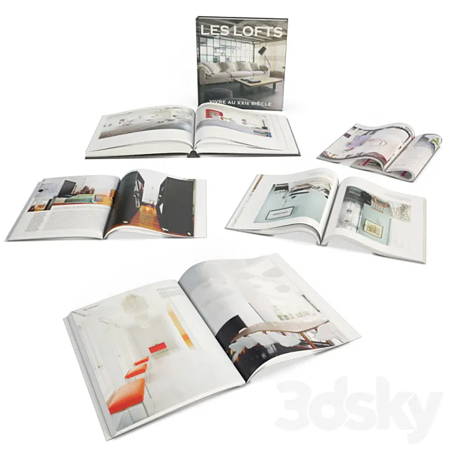 Opened Books and Magazine 3DS Max Model