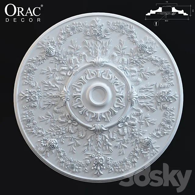 ORAC Decor R64 ceiling rose 3DS Max Model